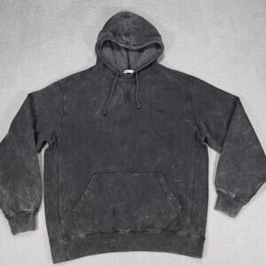 Katin Hoodie Men L Gray Factory Distressed Spots Pullover Hooded Pockets